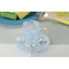 Tea set glass transparent wholesale cups and saucers custom printed tea cups and saucers bulk china tea cups and saucer